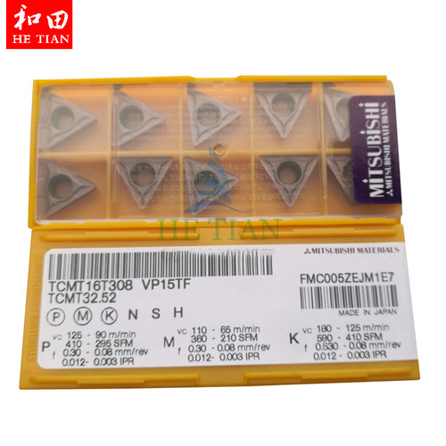 三菱数控刀片 TCMT16T308 VP15TF 钢件加工 三角形 合金刀粒