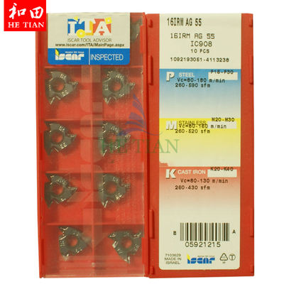 原装以色列伊斯卡内螺纹刀片16IRM AG55/A55 IC908通用螺距不锈钢