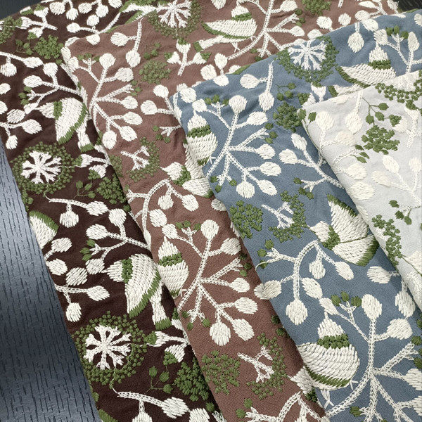 手工ins风刺绣布料棉麻底布DIY手工包包桌布服装布料  小鸟,纺织面料/辅料/配套,面料/布类,淘宝优惠券,粉丝福利购,淘宝优惠卷