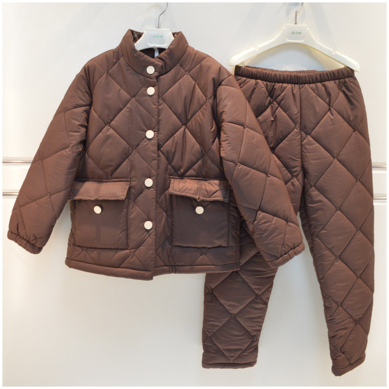 妮可雅女云绫锦夹棉保暖家居服图片