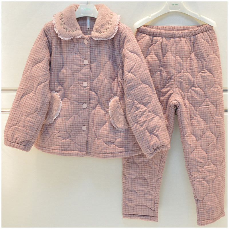 妮可雅甜美减龄保暖女士睡衣冬季新品三层加厚梭织磨毛夹棉家居服,女士内衣/男士内衣/家居服,睡衣/家居服套装,淘宝优惠券,粉丝福利购,淘宝优惠卷