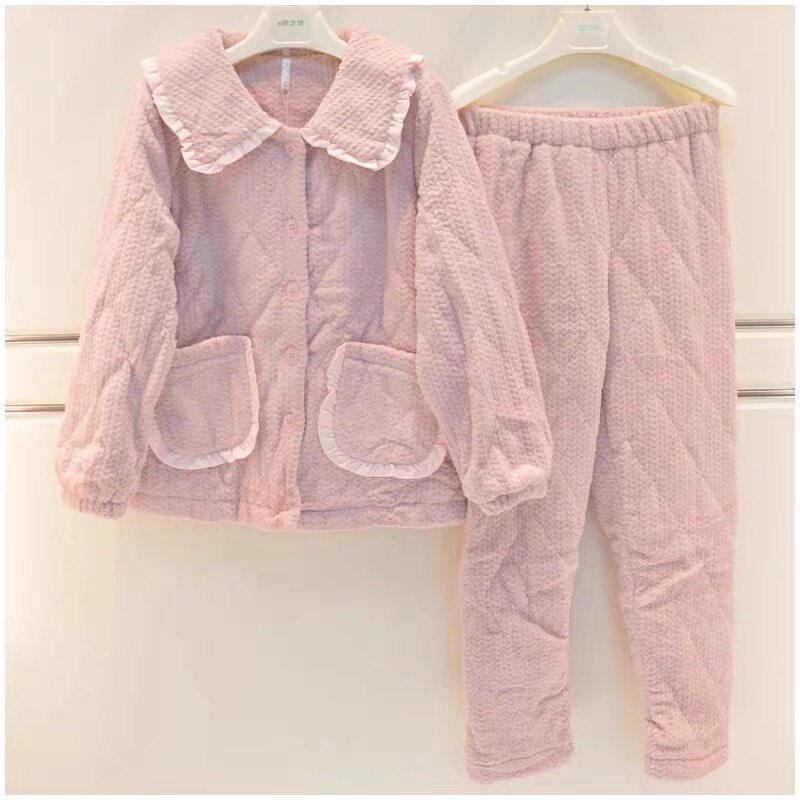 安之伴薄夹棉睡衣冬季女加厚加绒珊瑚绒甜美法式公主风保暖家居服,女士内衣/男士内衣/家居服,睡衣/家居服套装,淘宝优惠券,粉丝福利购,淘宝优惠卷