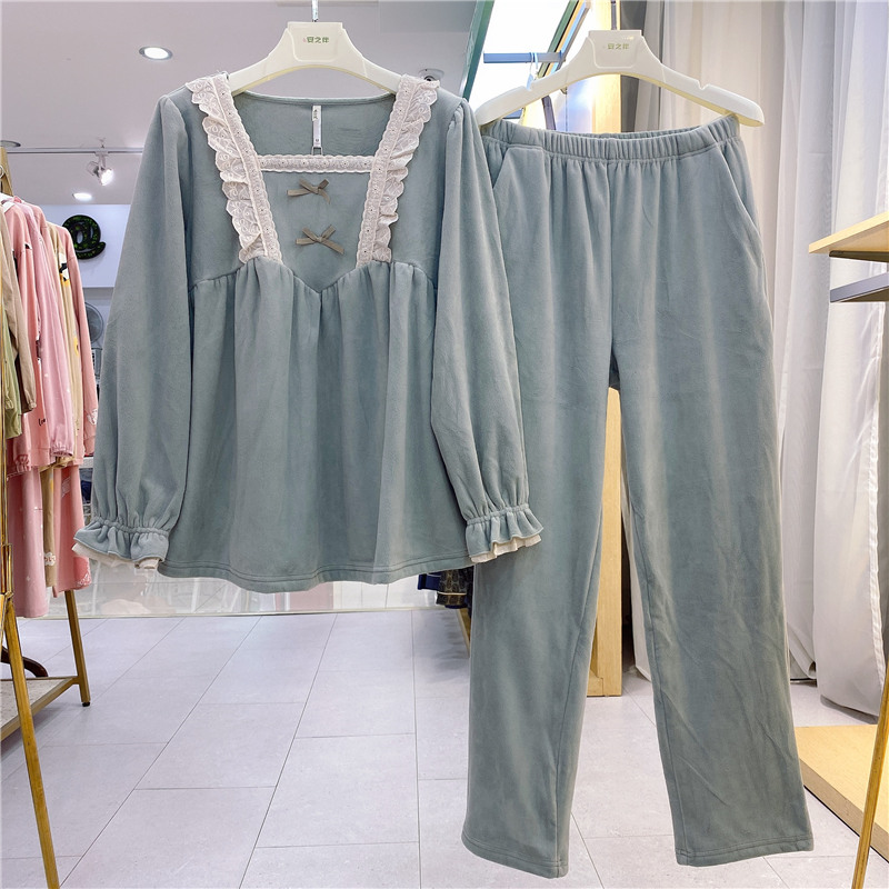 安之伴女士双面海岛绒甜美公主风