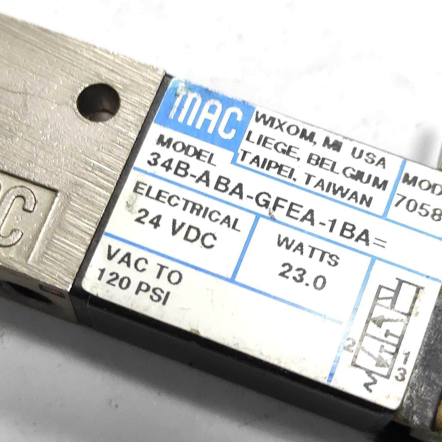 34B-ABA-GFEA-1BA  M AC原装拆机电磁阀24V 23W实物图现货便宜出