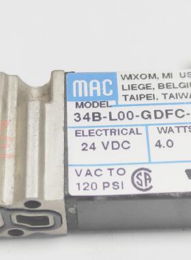 贴片机真空电磁阀34B-L00-GDFC-1KV 24v MAC电磁阀包好