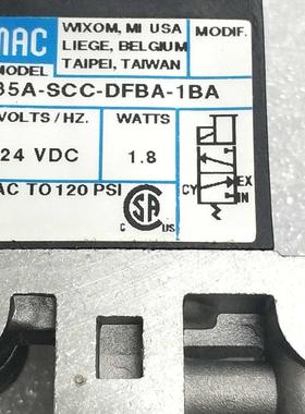 35A-SCC-DFBA-1BA 美国mac电磁阀24VDC 1.8W实拍现货