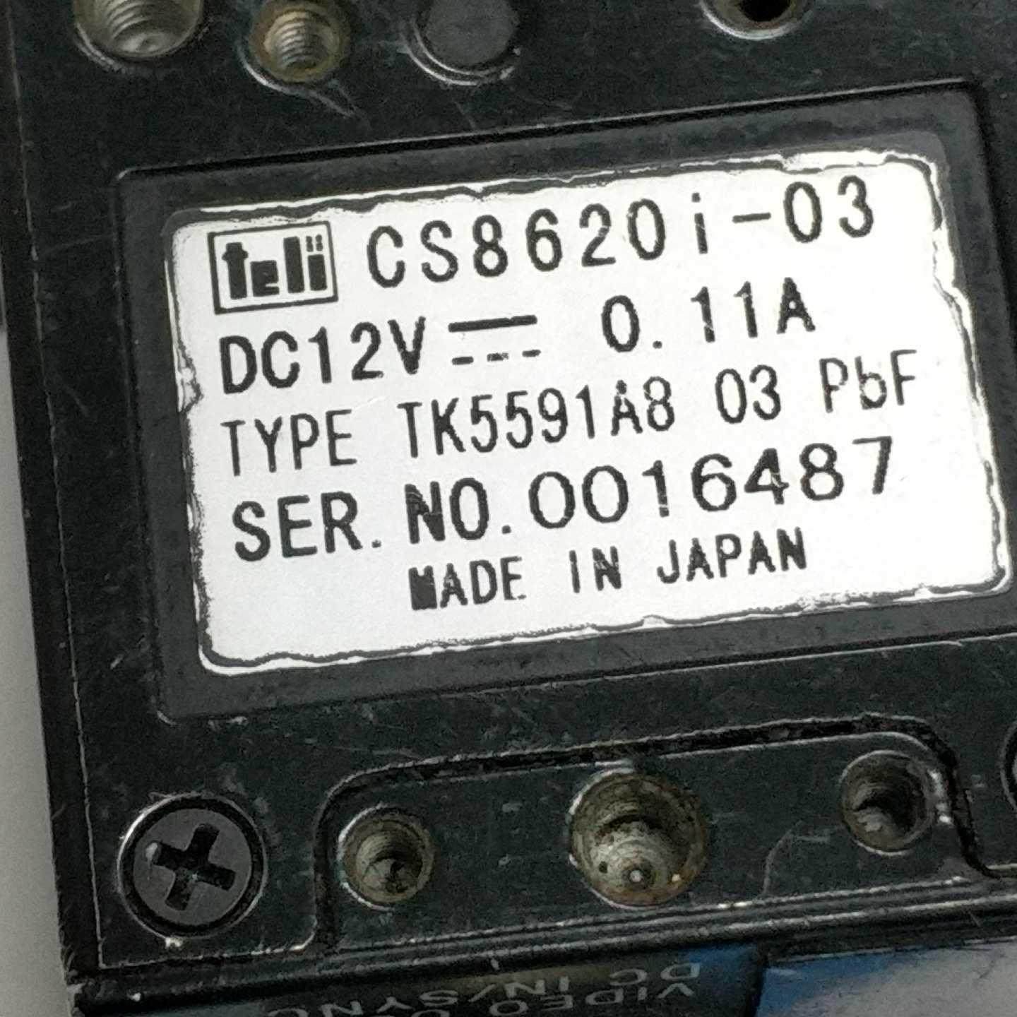 日本TELI原装拆机工业相机CS8620I-03 TK5591A8 03