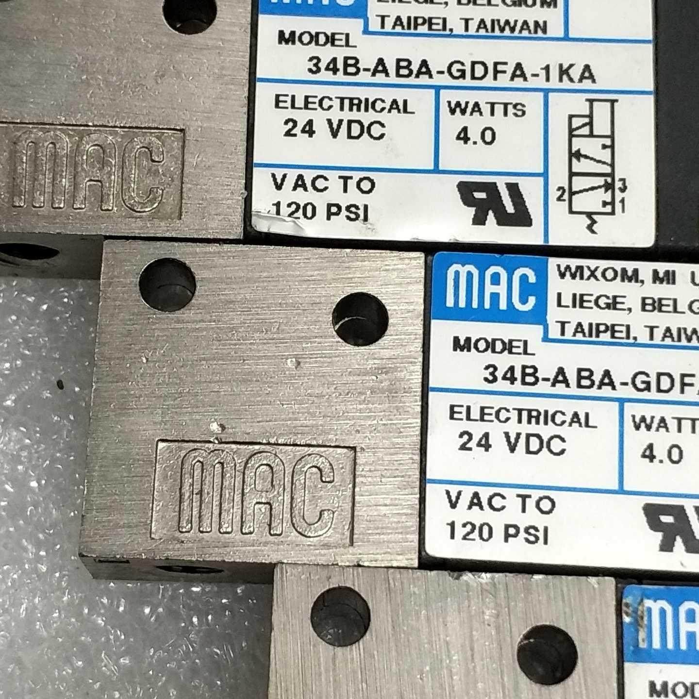 34C-N00-NOO-GFEA-0GA美国MAC电磁阀实物拍照带线原装9成新24vdc
