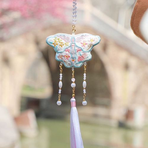 Фестиваль фестиваля лодок драконов, пустая сумка Древняя ветряная вышивка, ароматная сумка для шеи с Hanfu готовым лотос лотос лотос лотос