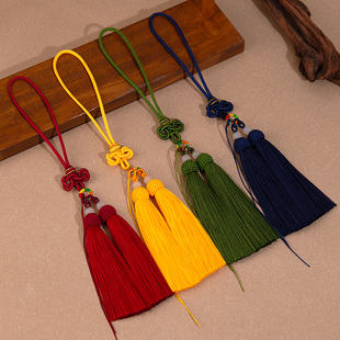 文昌结双穗流苏组合 diy手工配件材料古风汉服压襟中国结车挂吊穗