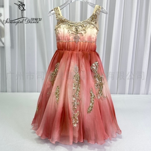 扎染连体强盗的女儿变奏YAGP国际比赛芭蕾演出服蓬蓬长纱裙定制女