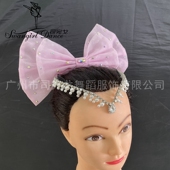 粉色仙女娃娃变奏芭蕾舞TUTU裙头饰配饰纯手工舞台皇冠头箍儿童