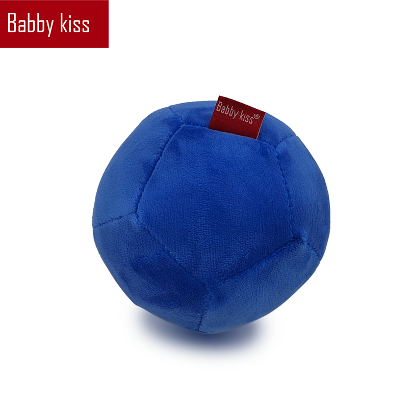babbykiss婴儿毛绒几何立体12面小球充棉彩色纯色柔软无声手抓球