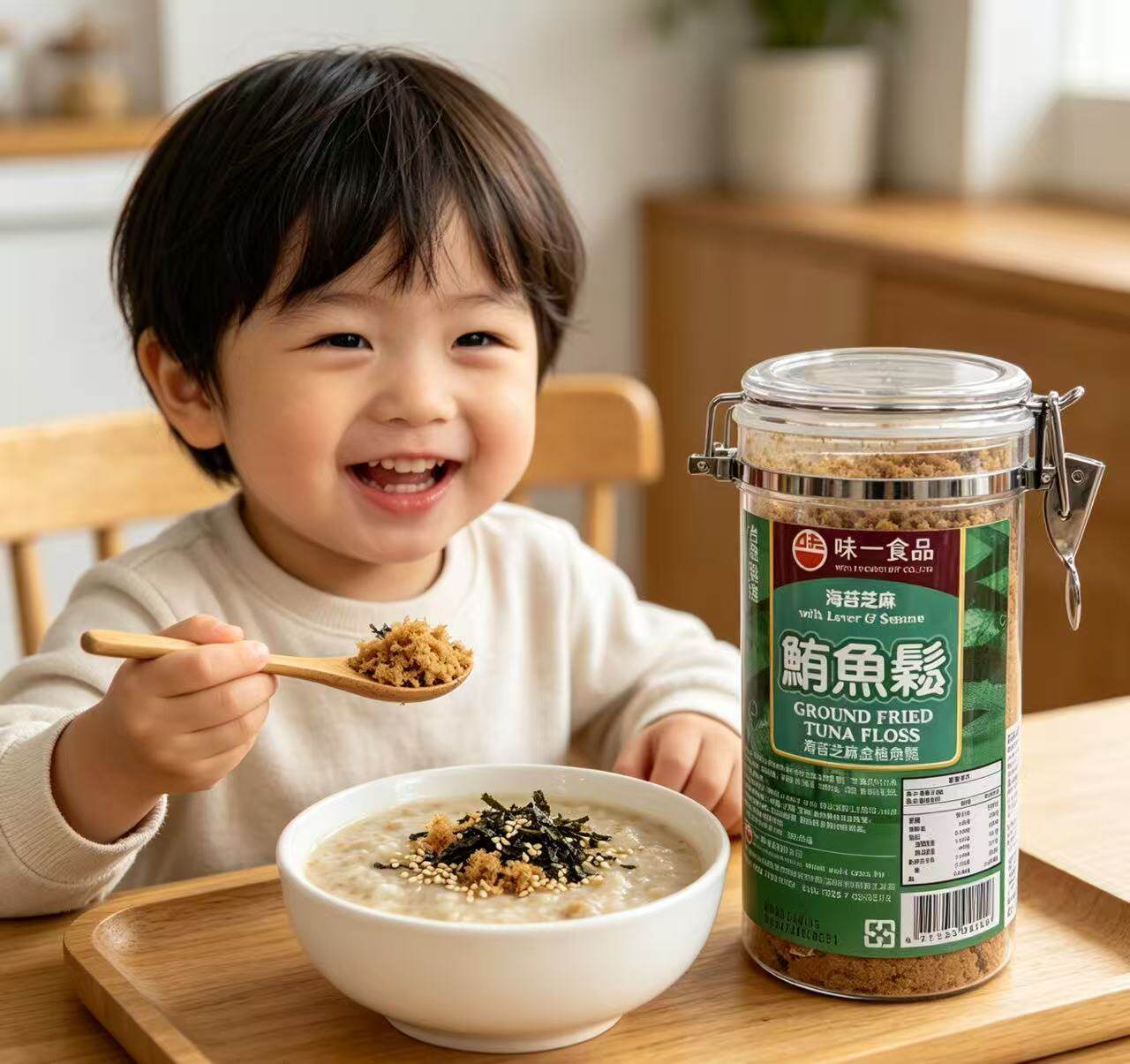 台湾原装进口味一海苔芝麻鲔鱼鱼松300g儿童辅食配粥拌饭寿司