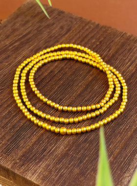 金店同款沙999古法磨砂圆