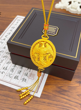 金店同款沙镂空花丝凤香囊