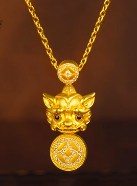 韦雪同款沙金点钻招财貔貅