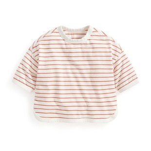 T恤 lativ 七分袖 纯棉条纹宽版 Baby 诚衣