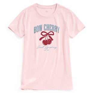 女 文字樱桃印花T恤 lativ 诚衣