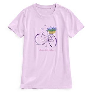 女 花卉单车印花T恤 lativ 诚衣