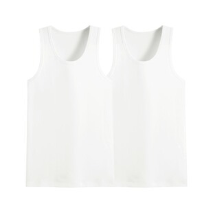 lativ 诚衣 无侧缝圆领背心(2入)-男
