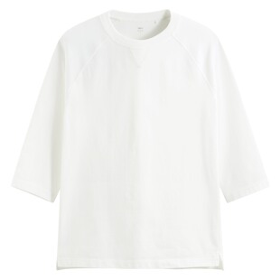 lativ 诚衣 纯棉厚宽版七分袖T恤-男