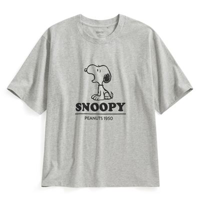 lativ 诚衣 史努比系列宽版印花T恤-24-男