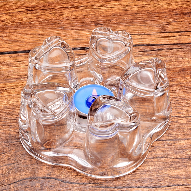 Kungfu Online tea set heart-shaped Glass base Flowers Teapot heat preservation base Heater candle Warm tea Tea stove Candlestickin the Tableware , Tea set , Tea/With zero  category - from Buy2taobao.com to provide professional Taobao agent buy service