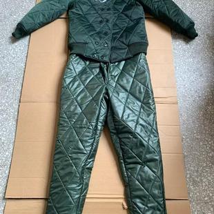 纯正品制用寒区棉衣军绿棉袄冬季不起球松枝绿单上衣棉衣裤套装