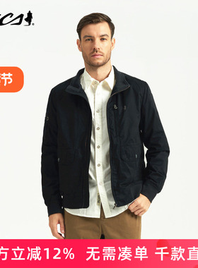 MCS万宝路男装秋冬男士休闲夹克多袋工装立领纯棉外套CW18WJ117M