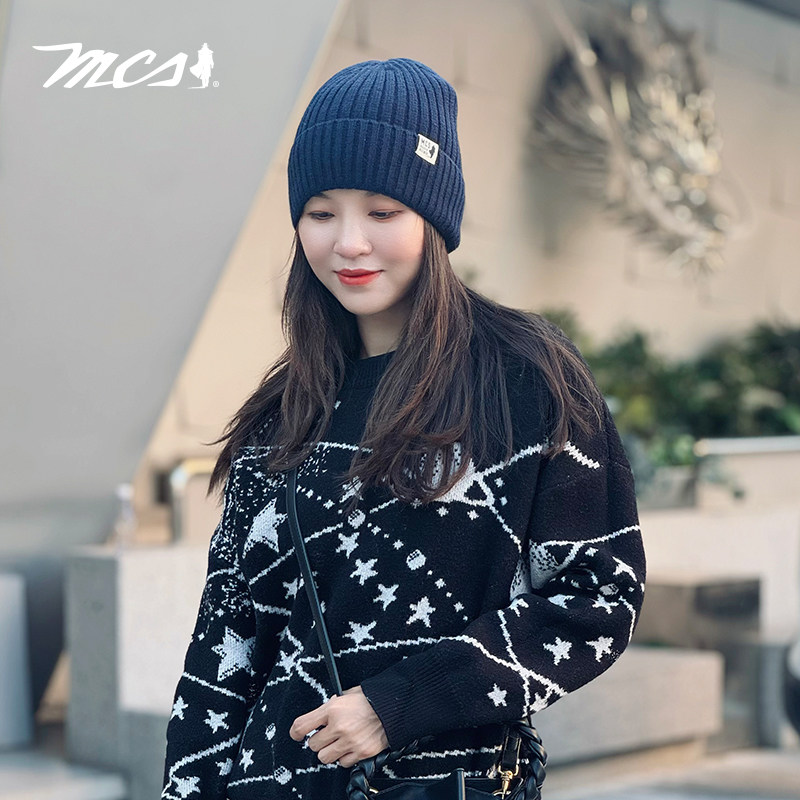 MCS秋冬季针织帽子男女同款
