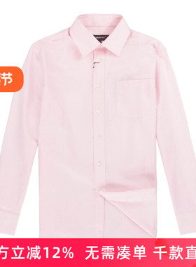 LONDON FOG/伦敦雾春夏款男士休闲棉制大码净色长袖衬衫LS12WH003