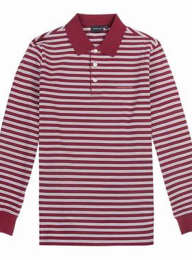 LONDON FOG/伦敦雾春夏中年薄款男士商务休闲丝光棉长袖t恤KT102