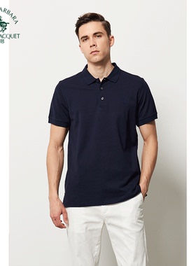 圣大保罗专柜品质夏款男士全棉商务休闲短袖POLO衫大码PS18KT351