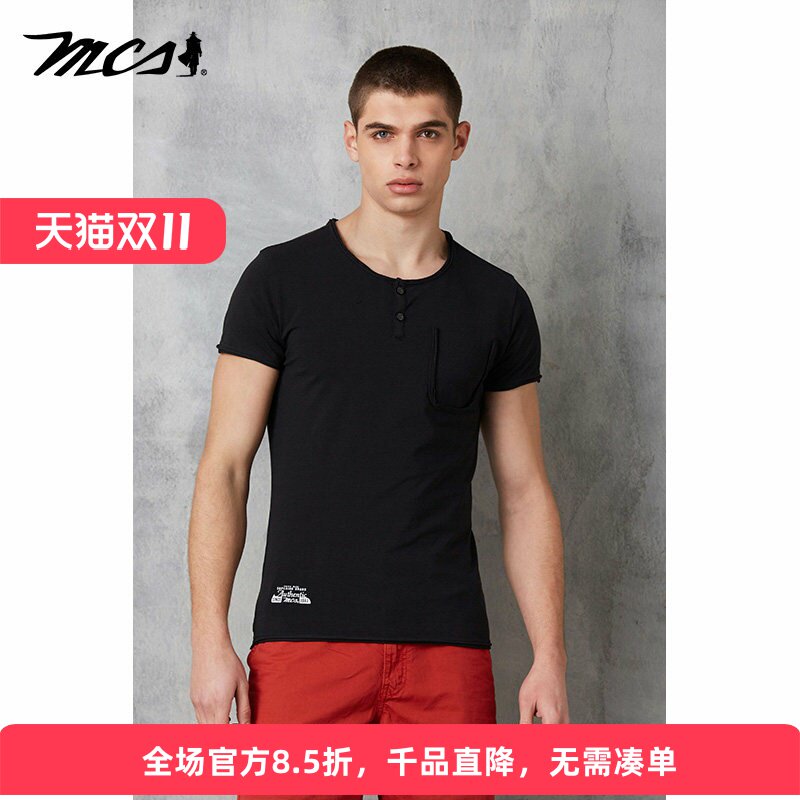 MCS短袖休闲紧身T恤男