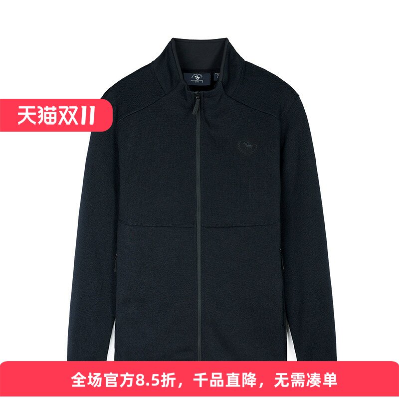 圣大保罗男装秋冬款立领卫衣外套男装休闲百搭时尚简约上衣开衫男