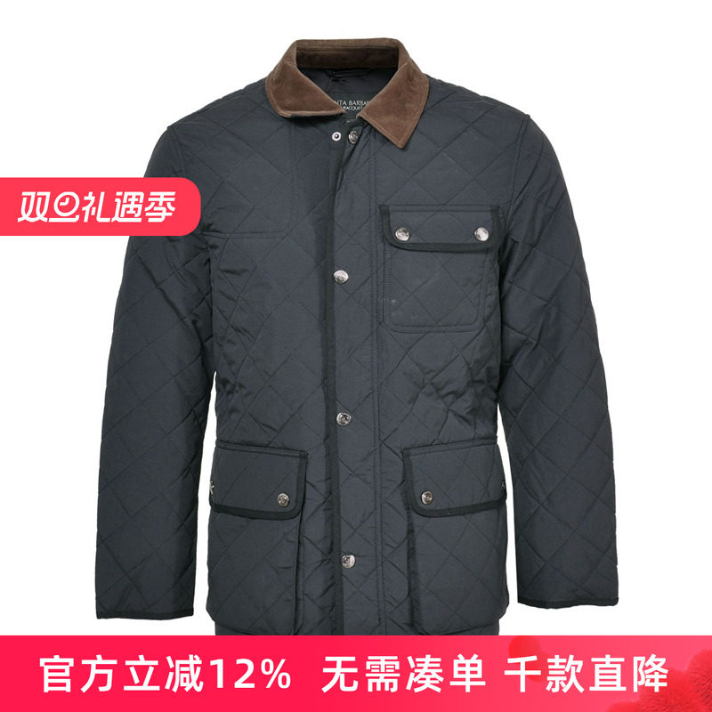 圣大保罗棉衣父亲装秋冬中老年翻领中长派克大码薄棉服PW13WJ207