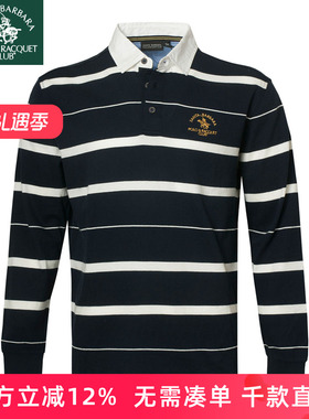 圣大保罗专柜品质春秋款男装父亲全棉薄款长袖T恤POLO衫PS15KT111