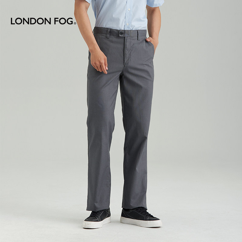 LONDON FOG/伦敦雾男裤天丝棉夏季薄款休闲裤男商务宽松直筒中年
