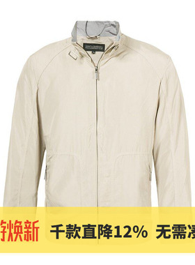 圣大保罗专柜品质男士春季薄款翻领大码纯色薄外套夹克PS12WJ010