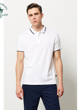 圣大保罗男夏季棉净色翻领polo衫短袖t恤商务百搭修身PS19KT327M