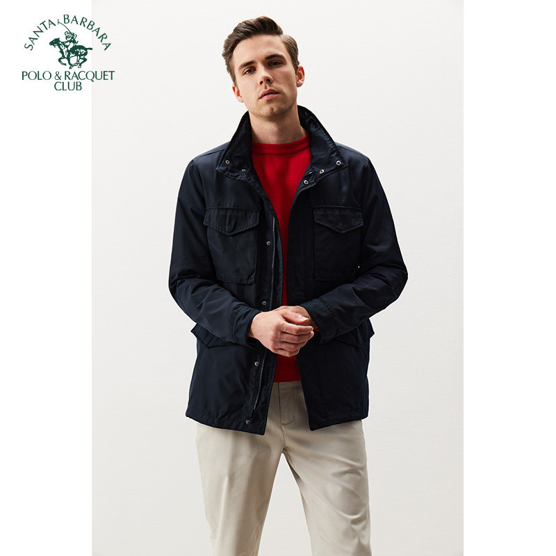 圣大保罗男装合身秋季外套立领