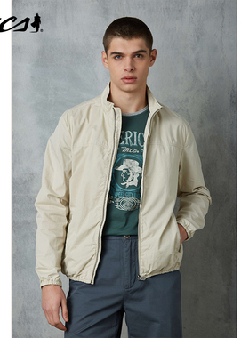 MCS男装专柜正品秋季款男士立领休闲夹克洗水中年单外套CS18WJ006