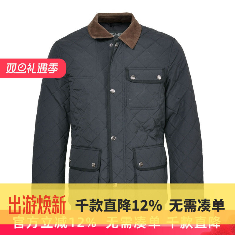 圣大保罗棉衣父亲装秋冬中老年翻领中长派克大码薄棉服PW13WJ207