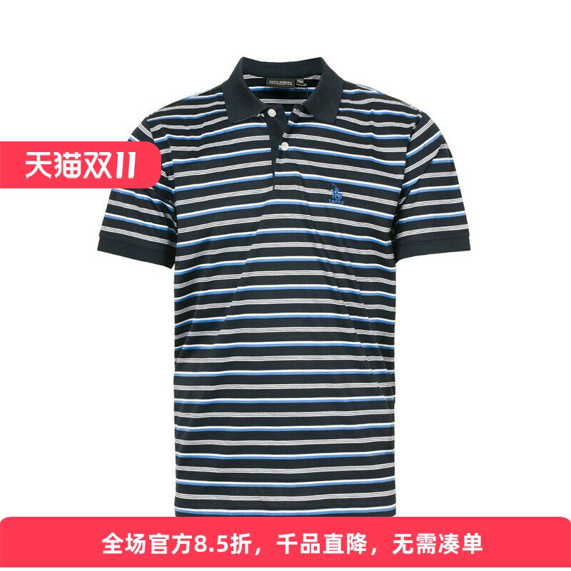 圣大保罗男士双丝光棉POLO衫