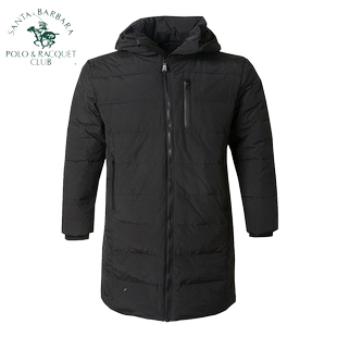 圣大保罗冬季新款男士商务休闲合身版纯色中长款羽绒服PW18WJ851M