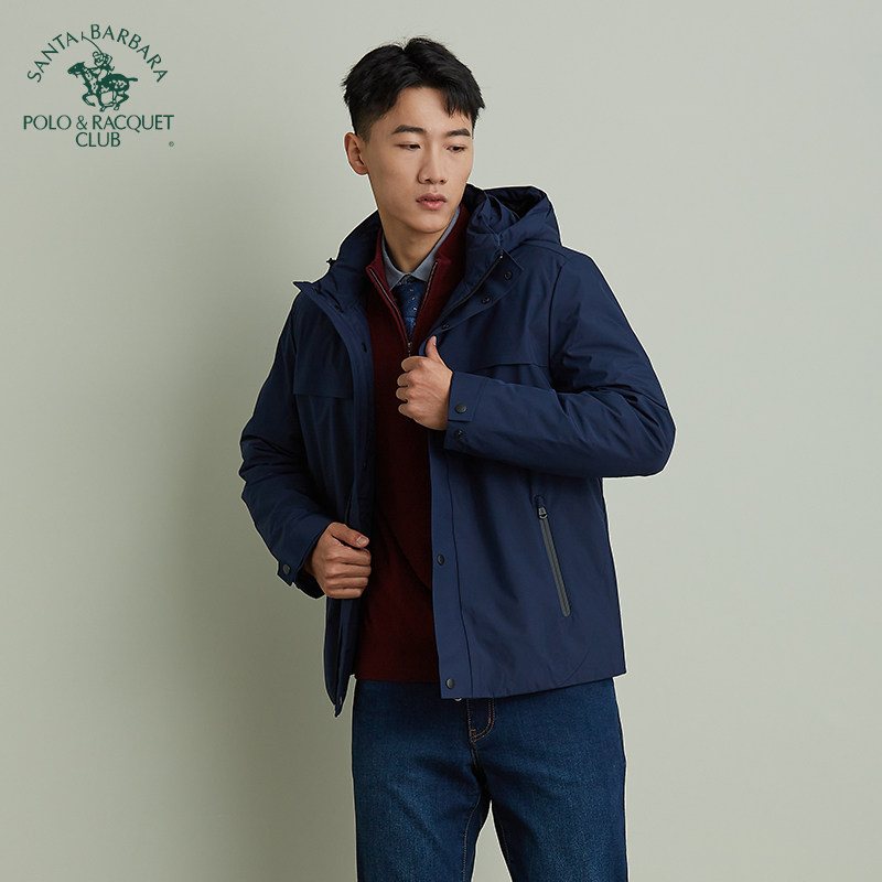 男装圣大保罗保暖羽绒棉服立领