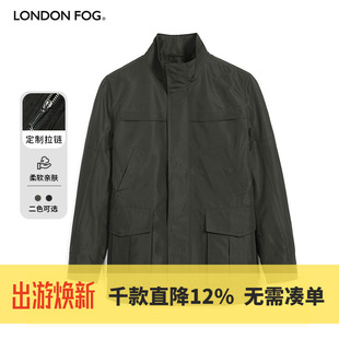 LONDON FOG/伦敦雾男装秋季户外防风夹克单外套休闲立领中年上衣