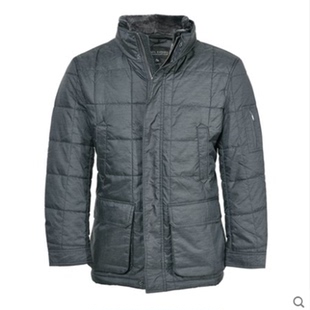 圣大保罗专柜品质男士可脱卸羊毛皮领棉衣棉服中款外套PW13WJ303