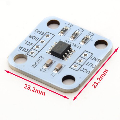 AS5600磁编码器 磁感应角度测量传感器模块 12bit高精度 送磁铁